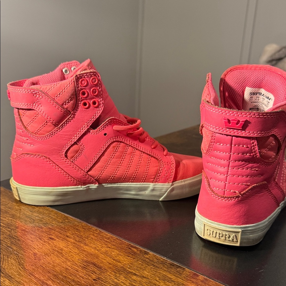 Supra Vaider Coral Pink High Tops